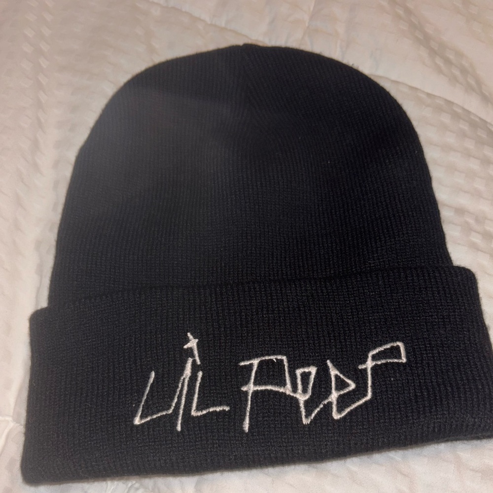 *Official* Lil Peep Black Embroidered Beanie NWOT